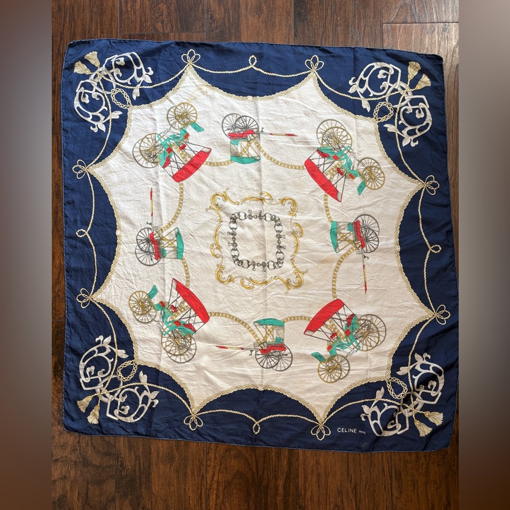 CELEINE Vintage Silk Scarf - Picture 1 of 13